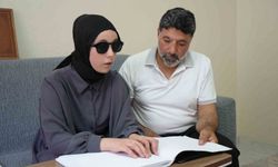 Görme engelli Esma Nur’un en büyük destekçisi babası