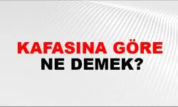 “Kafasına Göre” Ne Anlama Gelir?