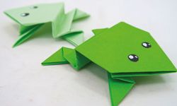 Origami Sanatıyla Kağıttan Kurbağa Yapımı