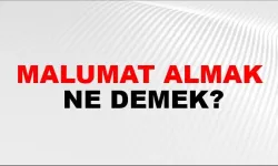 Malumat almak ne demek
