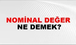Nominal değer ne demek