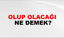 Olup olacağı ne demek