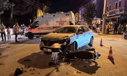 Otomobil ile motosiklet çarpıştı: 1 ağır yaralı