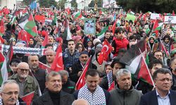 Samsunspor taraftarları Filistin'e destek buluşması düzenledi