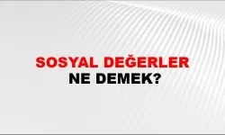 Sosyal değerler ne demek