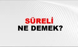 Süreli ne demek