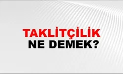 Taklitçilik ne demek