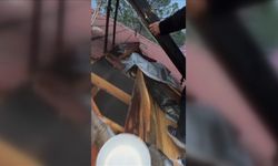 Çankırı'da yıldırım isabet eden evde hasar oluştu