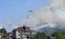 Bursa'nın Orhaneli ilçesinde anızda başlayıp ormana sıçrayan yangına müdahale ediliyor