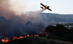 Yunanistan, Sakız Adası'ndaki yangın nedeniyle bazı köyleri tedbiren tahliye etti