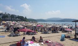 Kocaeli'nin mavi bayraklı plajlarında bayram tatili yoğunluğu