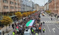 İsveç'te İsrail'in Gazze'ye yönelik saldırıları protesto edildi