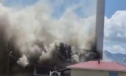 Trabzon’da camide yangın