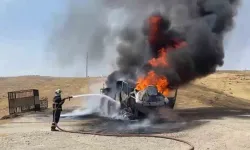 Batman’da petrol sahasında vinç alev yandı