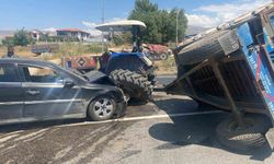 Doğanşehir’de otomobil, traktör römorkuna çarptı: 2 yaralı