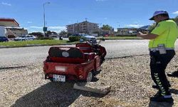 Sinop'ta elektrikli motosiklet devrildi