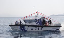 Bodrum'da Şehit Komiser Ekrem Uyar kontrol botu denize indirildi