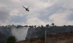 Adıyaman’da orman yangınına helikopterle müdahale edildi
