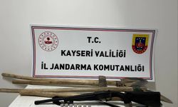 Kayseri'de kaçak kazı yapan 2 şüpheli suçüstü yakalandı