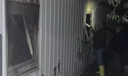 İşçilerin kaldığı konteynerde yangın çıktı