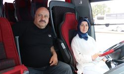 Hayalini gerçekleştirdi, kocası ile aynı otobüste şoförlük yapıyor