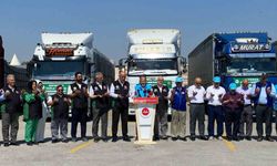 Konya’dan Adıyaman’a 100 çiftin düğünü için çeyiz yardımları tırlarla yola çıktı