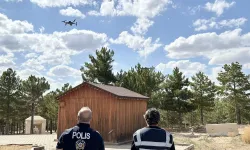 Kırşehir'deki ormanlık alanlar yangınlara karşı dronla denetleniyor