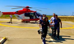 Diyarbakır'da ambulans helikopter el bileği tendonu kesilen kişi için havalandı