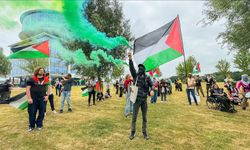 Hollanda'da, GKN Fokker şirketinin İsrail'in kullandığı F-35 uçaklarına parça ihracatı protesto edildi
