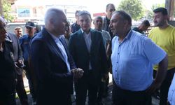 Vali Zorluoğlu, Traktörcüler Sitesi’ndeki yangın sonrası incelemelerde bulundu