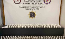Samsun’da kamyonette 16 bin 800 sentetik ecza ele geçirildi