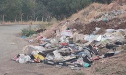 Gölbaşı’nda yol kenarına bırakılan çöpler çevre kirliliğine yol açıyor