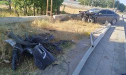 Malazgirt’te otomobil direğe çarptı: 1 yaralı