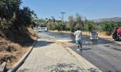 Bodrum’da su isale hattı patladı