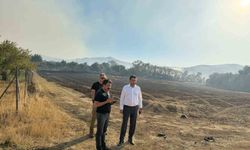 Anız yangını 3 köye sıçradı, yerleşim yerlerine ulaşmadan kontrol altına alındı