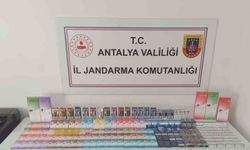 Alanya’da kaçak sigara operasyonunda çok sayıda malzemeye el konuldu