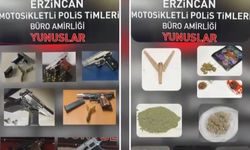 Erzincan’da 4 adet ruhsatsız, 3 adet kurusıkı tabanca ele geçirildi