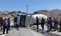 Malatya’da beton mikseri devrildi: 1 yaralı