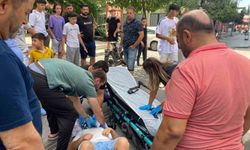 Devrilen elektrikli bisikletin sürücüsü çocuk yaralandı