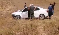 Otomobil tarlaya uçtu, 1 yaralı