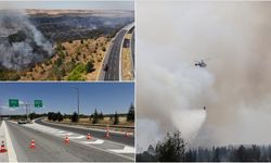 Kırklareli'nde ağaçlık alanda çıkan yangın nedeniyle Avrupa Otoyolu trafiğe kapatıldı