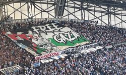 Olimpik Marsilya taraftarlarından "Soykırımı durdurun, Filistin halkını özgürleştirin" çağrısı