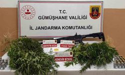 Gümüşhane’de kaçak alkol, kenevir ve ruhsatsız silah ele geçirildi
