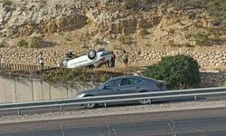 Sivas’ta takla atan otomobilin sürücüsü yaralandı