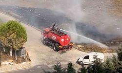 Çocukların çıkardığı yangını itfaiye söndürdü
