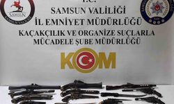 Samsun’da etnografik silah operasyonu: Tabanca, kama ve kılıç ele geçirildi