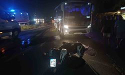 Tur otobüsü karşı şeride geçti: 1 yaralı