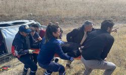 Şarampole uçan otomobildeki 4 kişi yaralandı