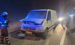 Osmangazi Tüneli’nde araç yangını