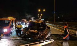 Hızlı sürücü başka otomobile arkadan çarptı, olay yerinden kaçtı: 1 yaralı